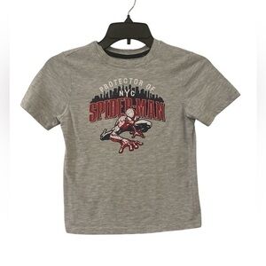 Boys short sleeve grey Spiderman Protector of NYC tee shirt size 4t